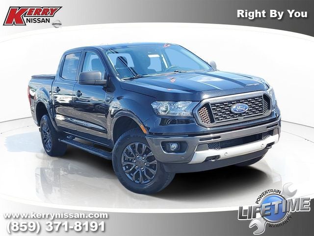 2019 Ford Ranger XLT in Shadow Black — front three-quarter view