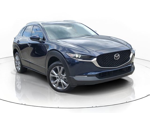 2024 Mazda Mazda CX-30 2.5 S Premium Package in Deep Crystal Blue Mica — front three-quarter view