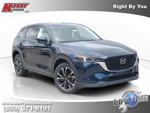 2023 Mazda Mazda CX-5 2.5 S Premium Package in Deep Crystal Blue Mica — front three-quarter view