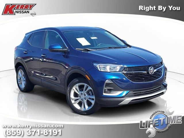 2022 Buick Encore GX Preferred in Sapphire Metallic — front three-quarter view